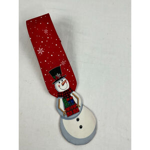 Men’s Holidays Christmas Winter Snowflakes Snowman Necktie Red White 58" EUC